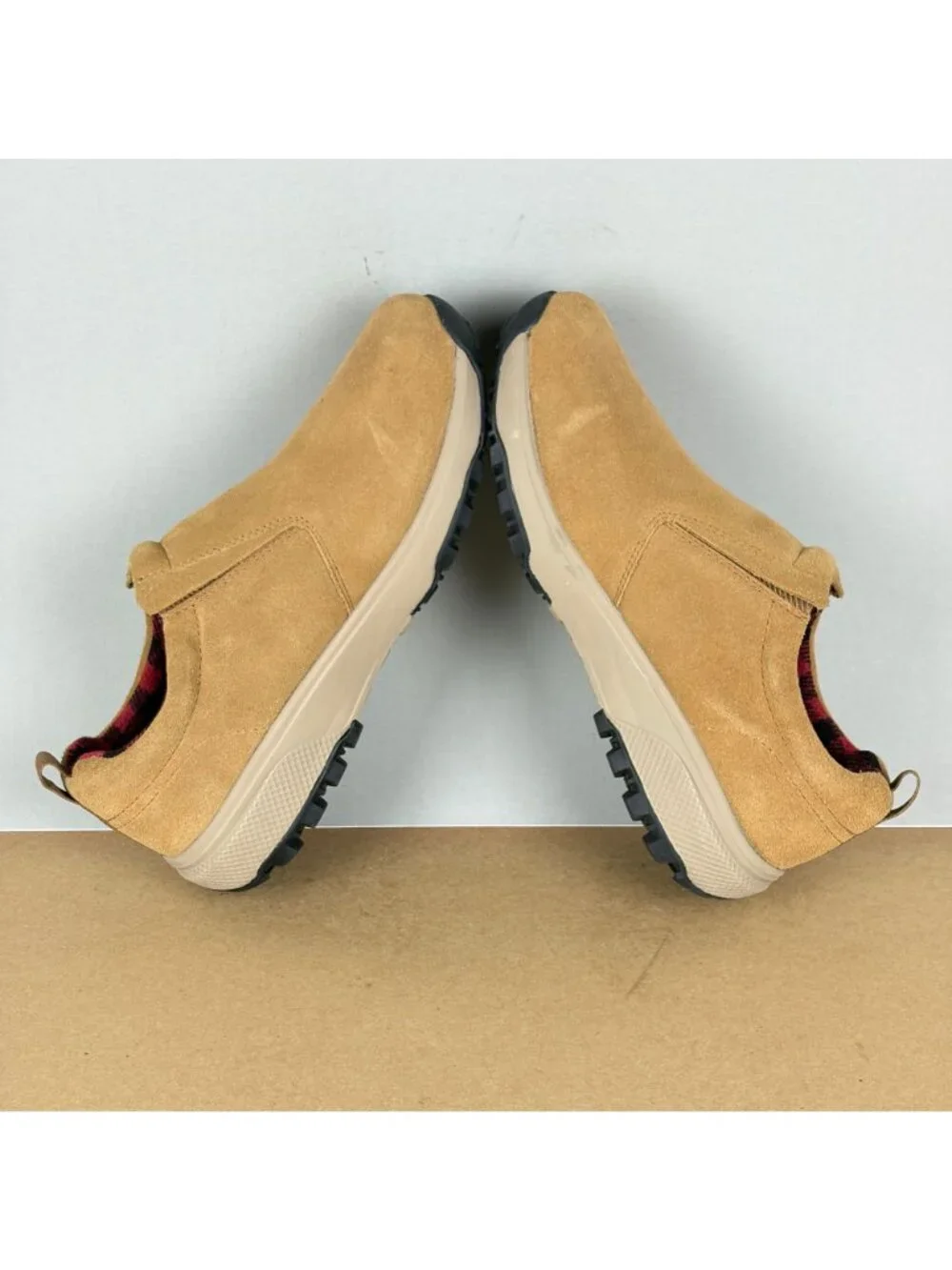 Skechers Ultra Outdoor Pine Slip On Shoes Womens 7 Tan Suede Goga Mat Comfort